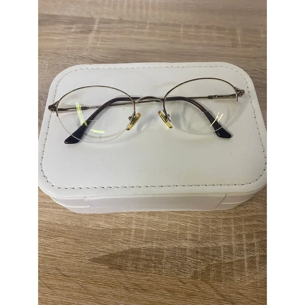 Brooks Brothers BB211 Eyeglass Frames Gold Oval 51-19-135 Made in Japan